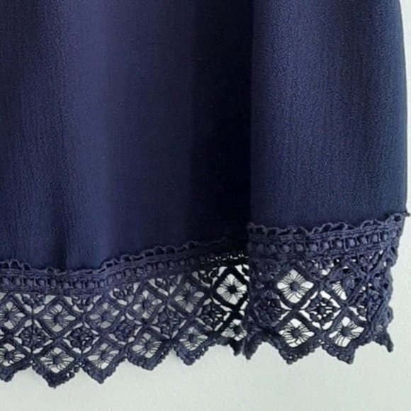 ASTR The Label Cold Shoulder Blouse Lace Trim Sz S - Picture 6 of 9